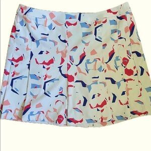 Ping Skort -6 white print , NWT , shorts in back